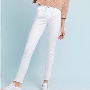 EUC AG Stevie ankle white with raw hem 28R